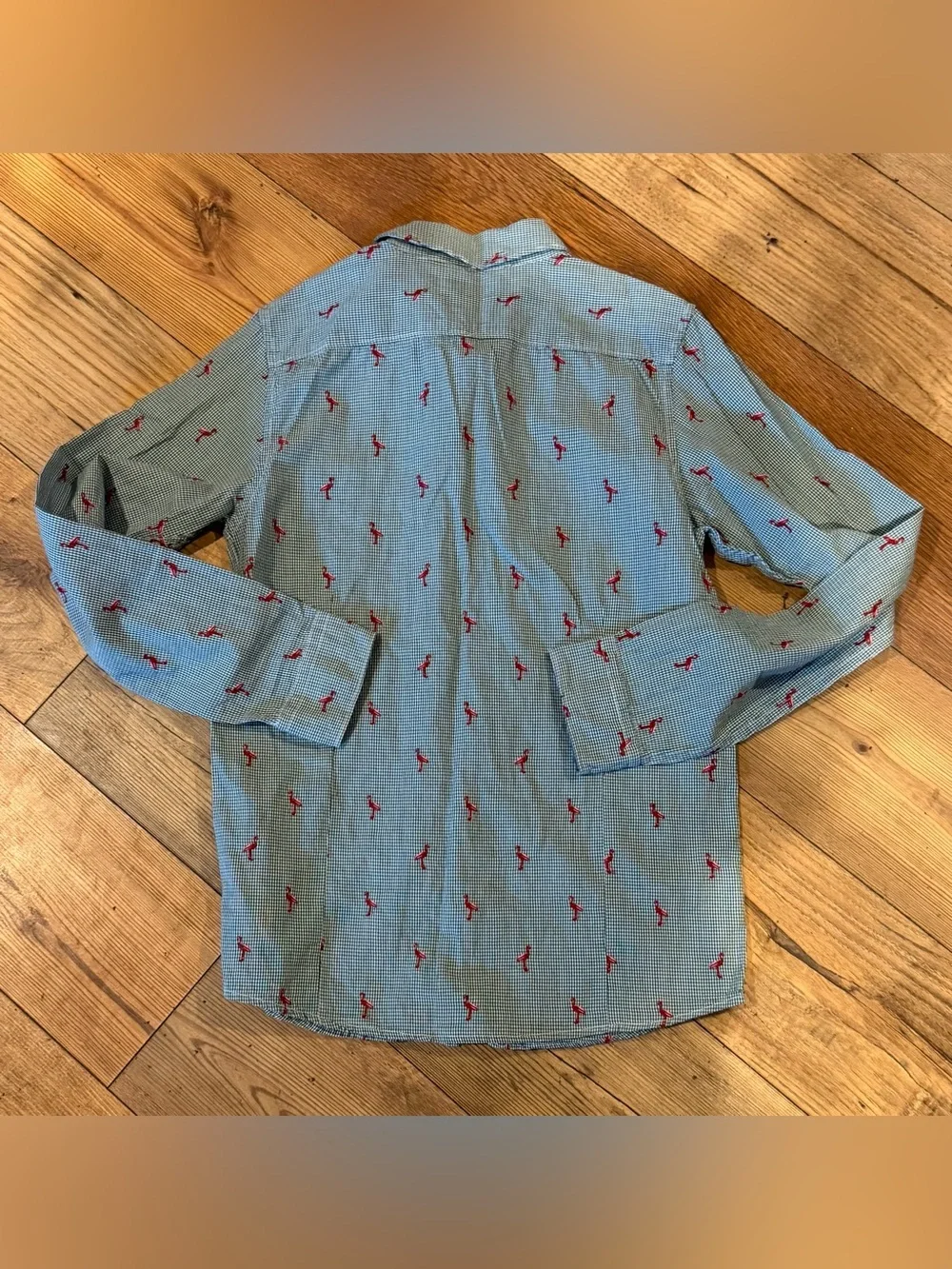 Scotch & Soda Go Skate boys size 12 flamingo long sleeve button down shirt